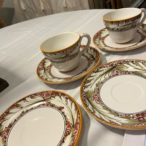 Elegant Multicolor Tea Cup and Saucer Set